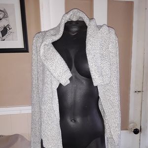 Gray & silver cardigan style sweater